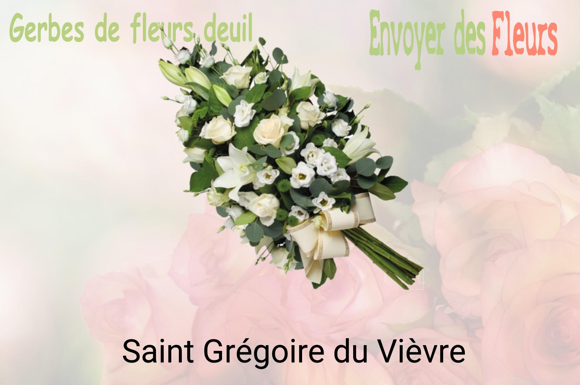 Gerbe de fleurs de deuil livrée à Saint-Grégoire-du-Vièvre